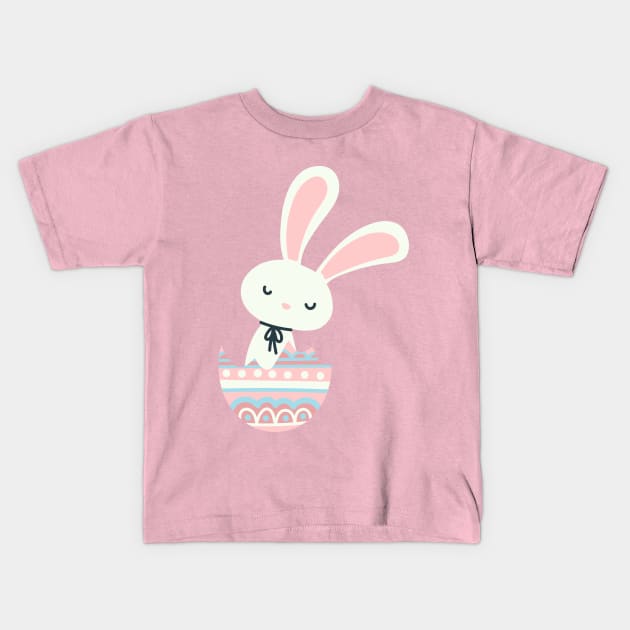 Pastel pink and blue rabbit in egg shell, blue, pink, pastel, egg,eggshell,easter,spring, Kids T-Shirt by Kristalclick 